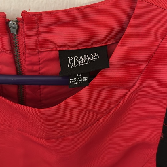 Prabal Gurung for Target red dress with black accents - Picture 2 of 6